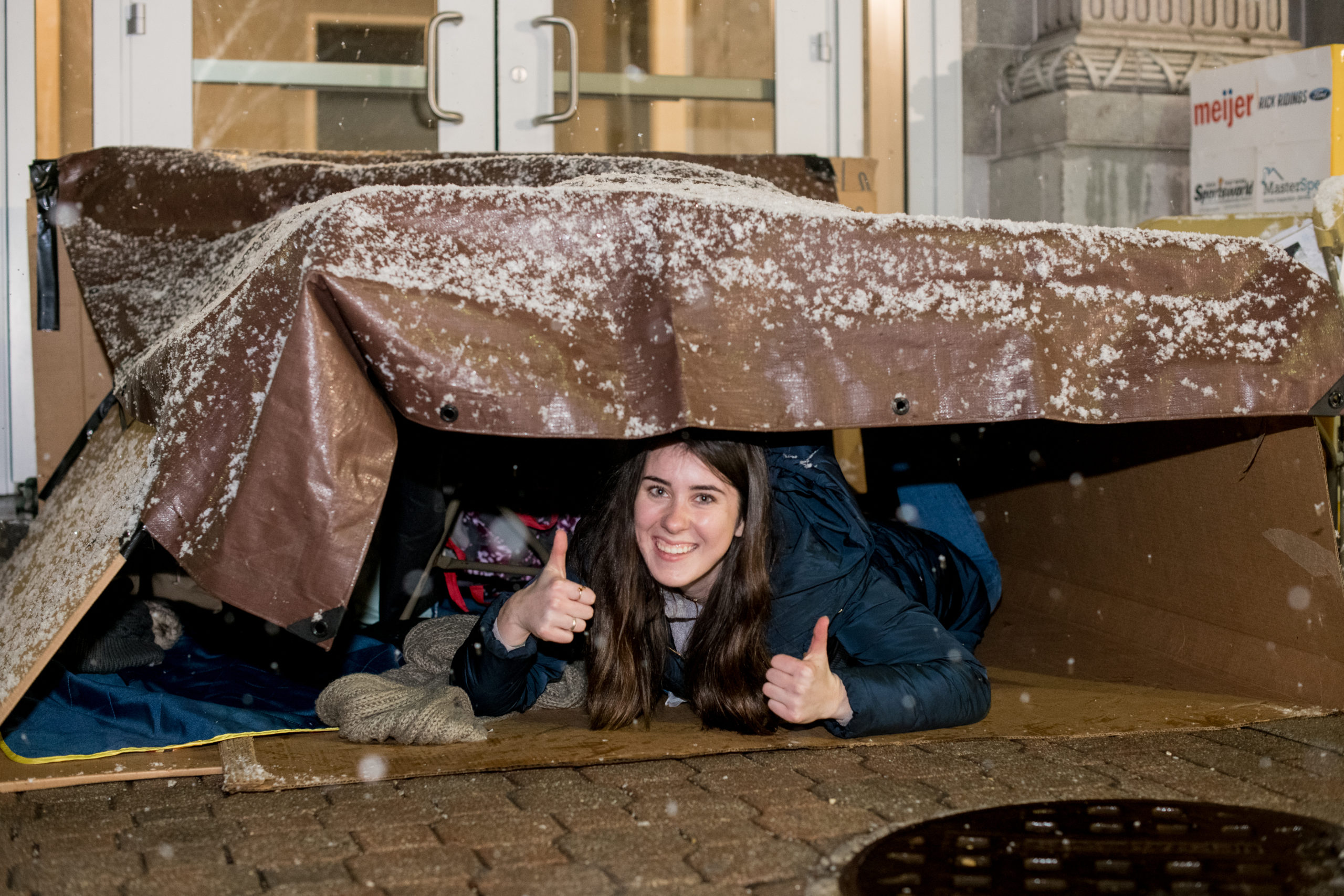 Sleeping Outside In A Cardboard Box: Raising Awareness For The Homeless image
